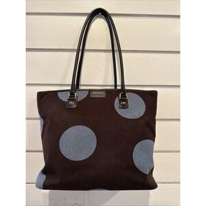 Hartmann VTG Inspired Polka Dot Tote Brown/blue GW995